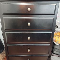 $70 Black Dresser  Clean, Solid, Must Go