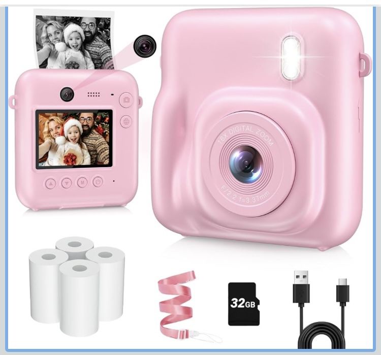 Kids Camera Instant Print (pink)