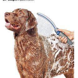 Dog wand shower attachment