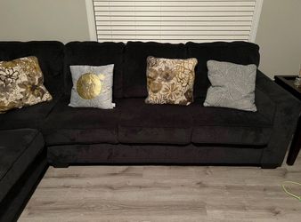 Dark Blue Sectional Sofa with Chaise (Ashley)- see description