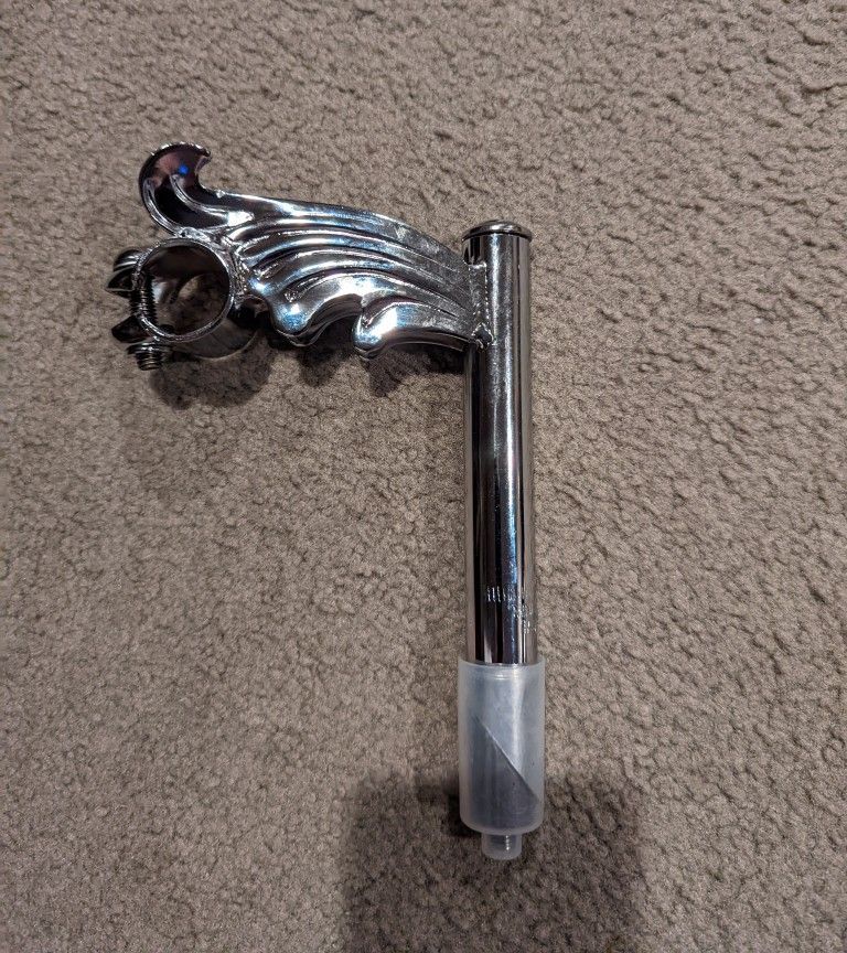 New Chrome Wing Bicycle Gooseneck/ Stem Mm Lowrider