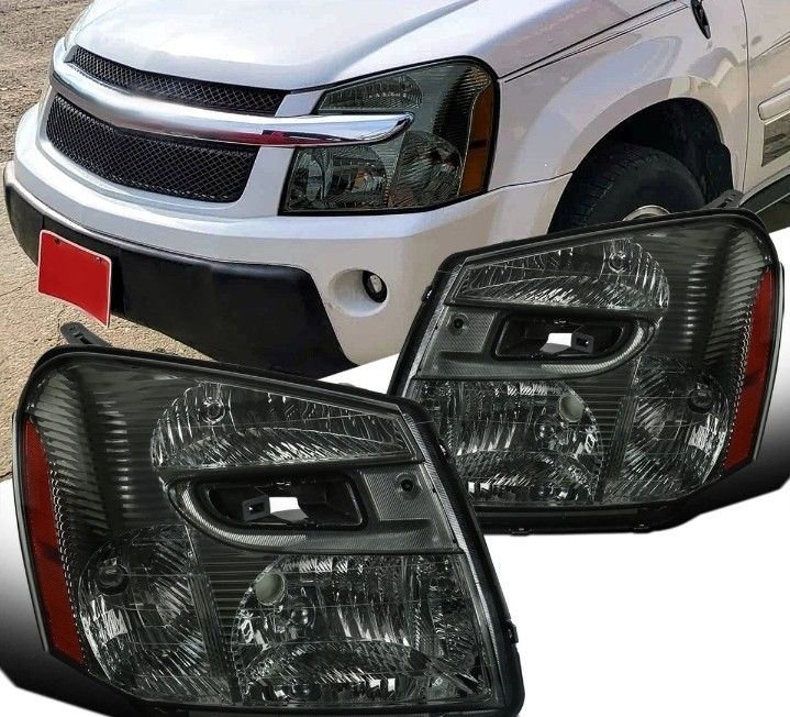 05 - 2009 Chevrolet Equinox Black Headlights Left Driver Right Passenger Headlamps Pair Assembly