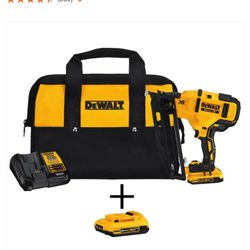 Dewalt 16 Ga  20volt Angle Nailed Kit With Charger And Batteries 