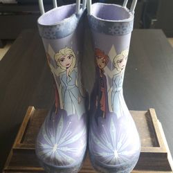 Western Chief - Frozen 2 - Anna & Elsa - Rain Boots - Girls Size 8 - Color Purple