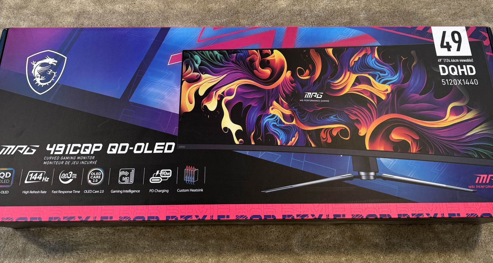MSI 49” OLED Curved monitor
