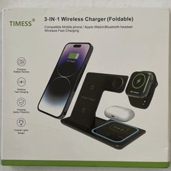 3 In 1 Charger Phone AirPods Watch Apple iPhone Pro Max Compatible New Timess