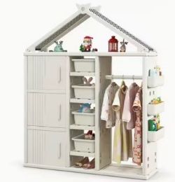 Kids Storage Dresser Clothing Rack Toy Shelf - No Box