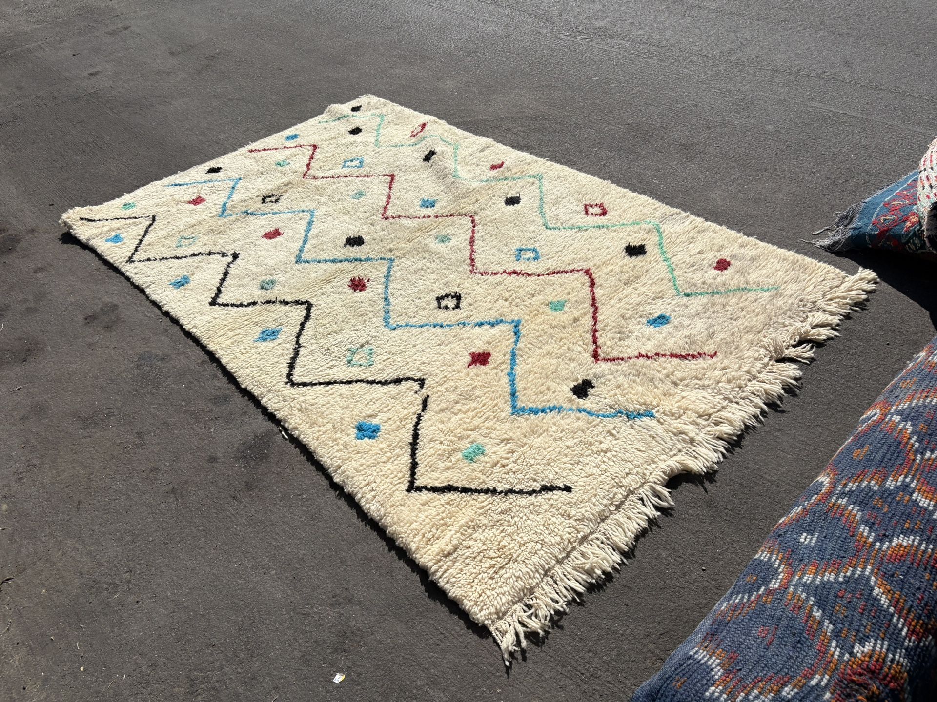 8’ By 5’ Handmade Moroccan Rug