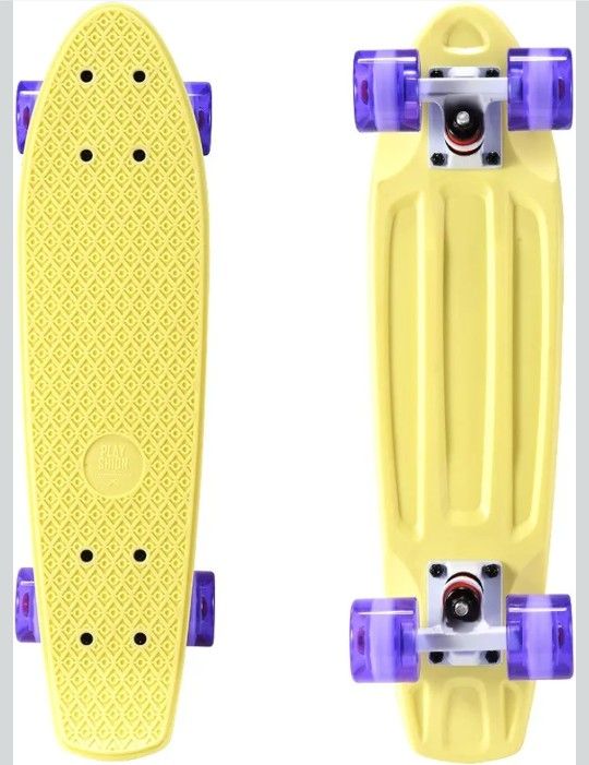 Mini Cruiser Skateboard for Kids, Beginners, and Adults - Lightweight and Portable 22 Inch Skateoard for Easy Riding - Supports Up to 300 lbs