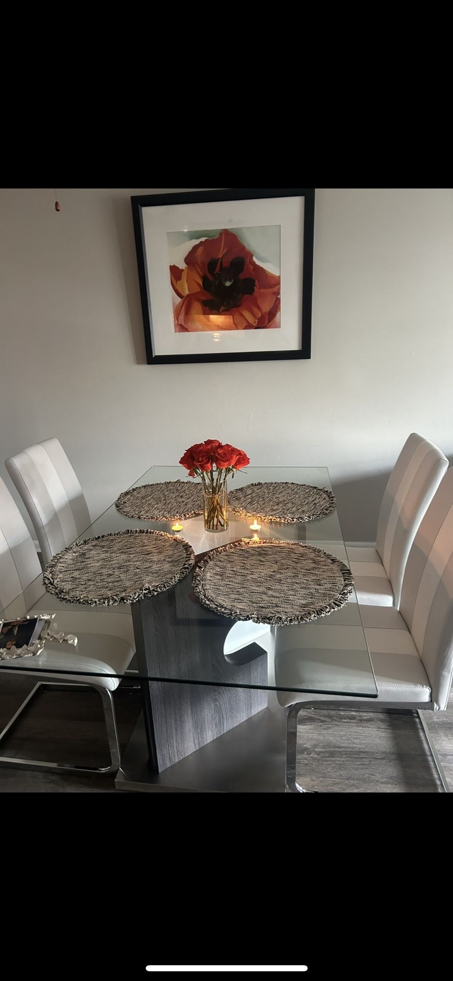 Glass Dining table Set