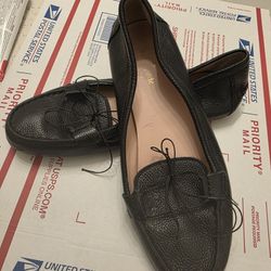 Kate Spades ♠️ Black Leather Loafers Slip On Shoes Women Size 11