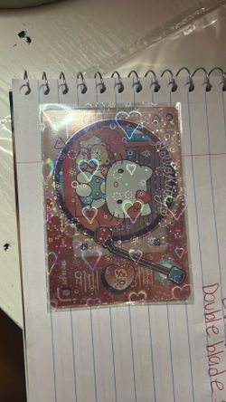 Hello Kitty and teddy bear collectors card