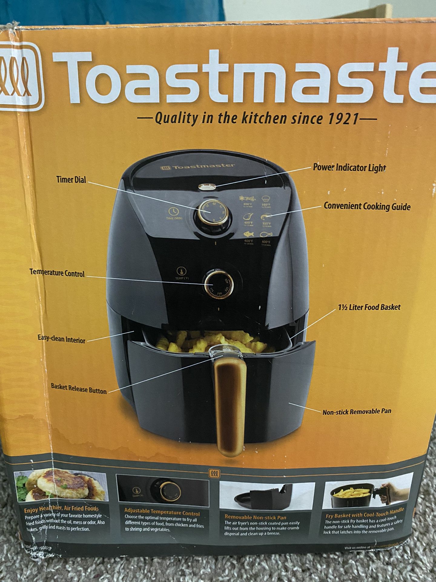 Black ToastMaster 2 Qt. Air Fryer/Excellent! for Sale in Houston, TX -  OfferUp