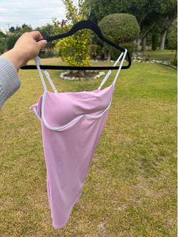 Athletic Spaghetti Strap Tank Top / Sports Cami - Pastel Pink
