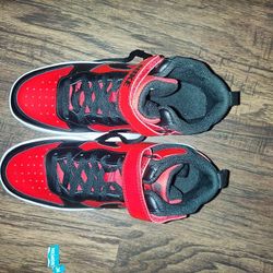 Nike Court Borough Mid 2 sneakers in a university red and black colorway. 