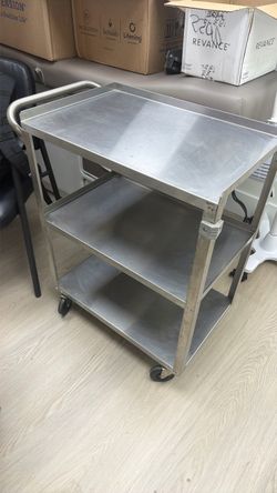 Stainless Steel 3-Shelf Utility Cart