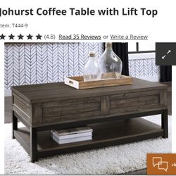 Lift Top Coffe Table Walnut