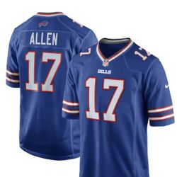 New! Josh Allen Buffalo Bills Team Game Player Jersey - Royal XL
