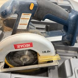 🛠️ Ryobi 18V Cordless Circular Saw + Hard Case (Model R10633)