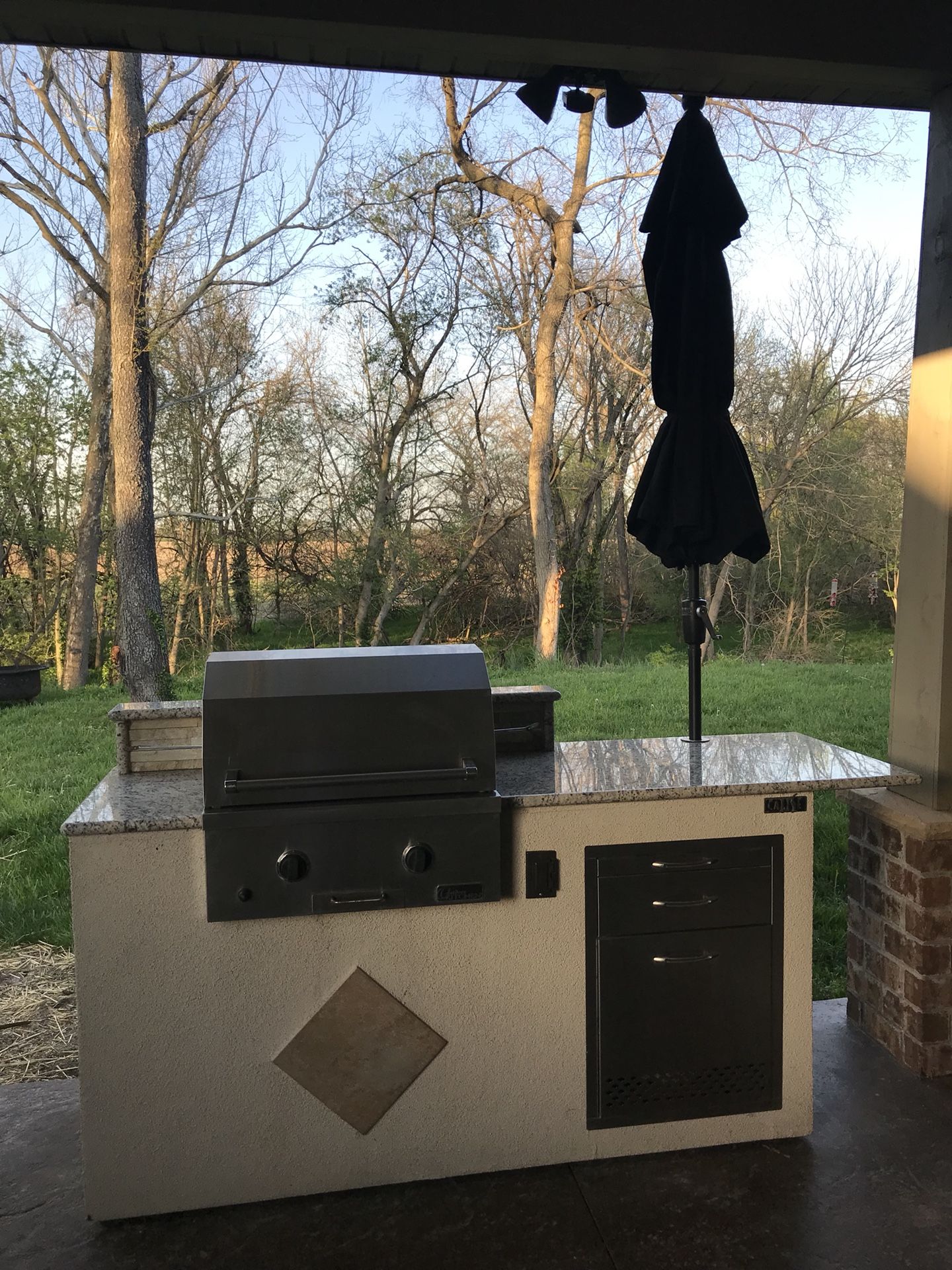 Calise Outdoor Kitchen BBQ Grill 7 ft Island
