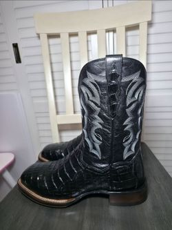 Dan Post Kingsly Caiman Western Boots Broad Square Toe DP4805 Men's Size 12 D