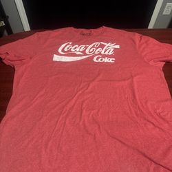 Coca Cola / Coke Men's T-shirt Classic Retro Design RED XL