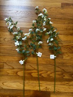 Tall Artificial White Flower Stems