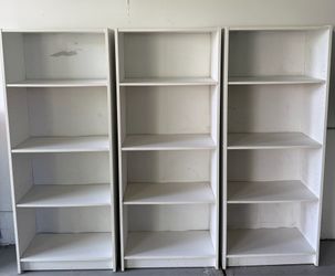 White shelves
