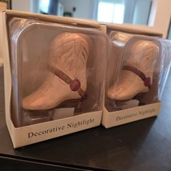 Cowboy Boot Night Light Set