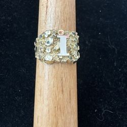 New Men’s Nugget Ring “I” 