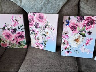 Floral canvas wall art