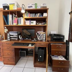 Computer Desk Plus Filing Cabinet