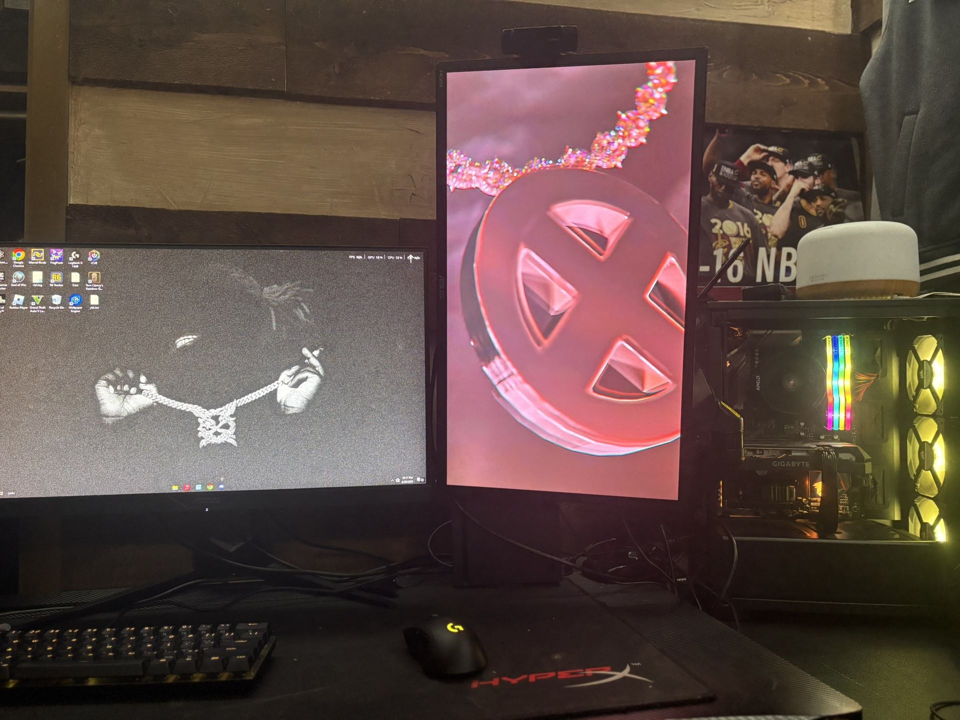 Gaming PC/setup, keyboard and mouse/pad headphones ect