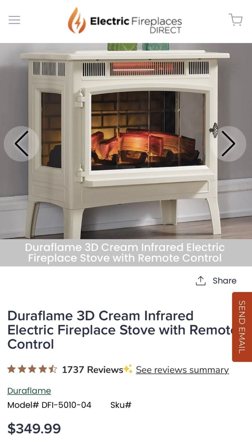 Electric Fireplace Heater
