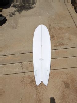 6'7" Twin Fin Long Fish Surfboard Similar to Album Moonstone New