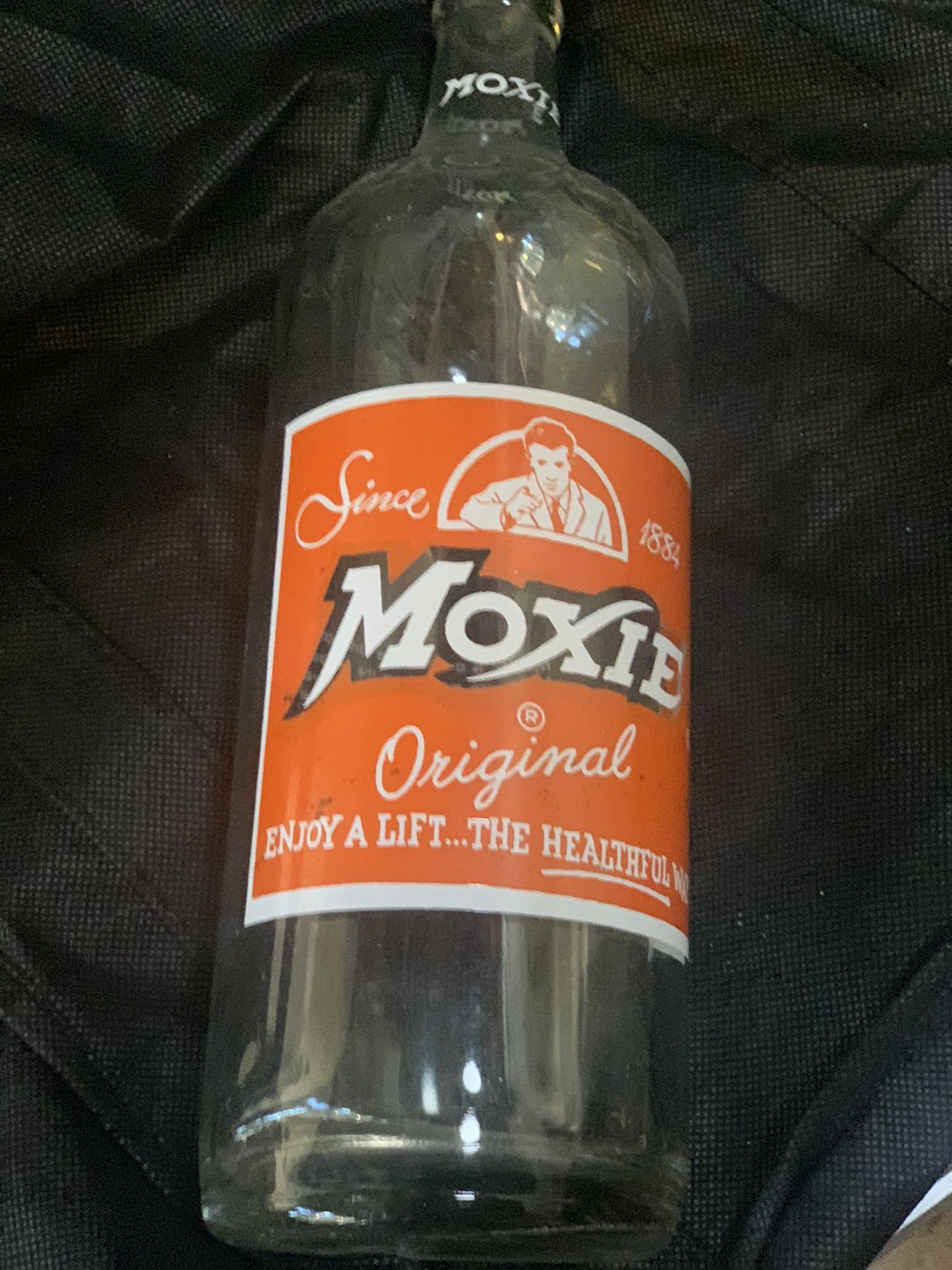 Vintage Antique Moxie Bottle Embossed Label