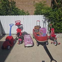3 Tricycles   Radio Flyer Wagon