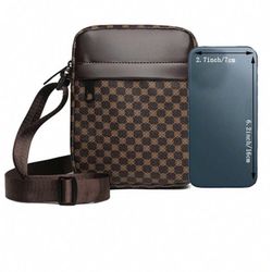 Light/dark Brown Satchel Bag With Pattern