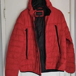 Men's Perry Ellis Puffer Jacket XL Red