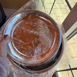 5 steel dishes set