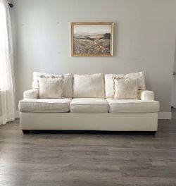 Cream Textured Sofa Very Clean