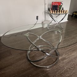 3 pc tempered glass table set