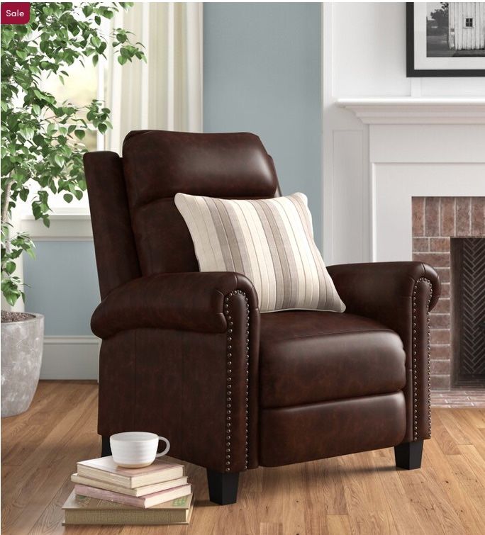 Genuine Leather Recliner Chair - Like new