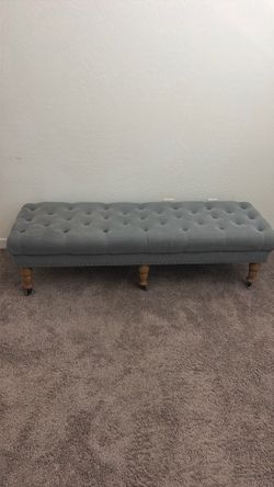 MOVING SALE-Tufted Bench for End of Bed