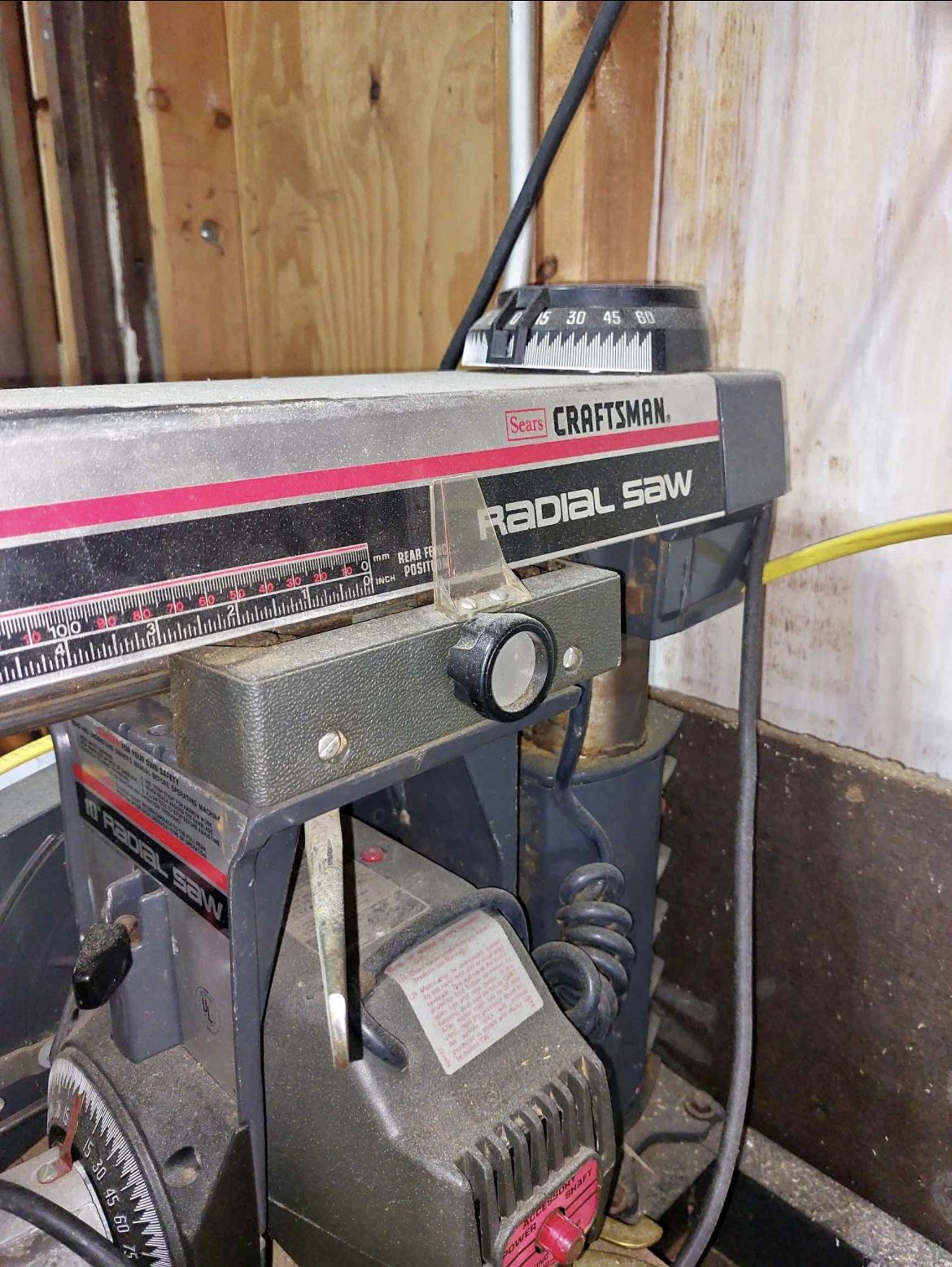Craftsman radial arm saw 10" blade. 