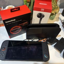 Used Nintendo Switch 2 With Camera And Wheel Grip