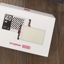 ZHIYUN FIVERAY M40 Video Light [Official], 40W Portable Camera Light, 14000 Lux, CRI/TLCI 96+ 2K, 320g LED Panel DSLR Photography Lighting, Li