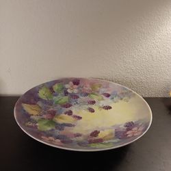 GORGEOUS VTG HEINRICH PORXELLANKULTUR Germany 14" Handpainted Decorative Bowl.

