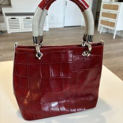 NEW Lamarthe Paris Leather Red Tote Bag