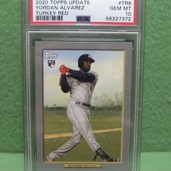 2020 Topps Update Astros Yordan Alvarez Rookie Card PSA 10 Gem Mint #TR6-RC🔥